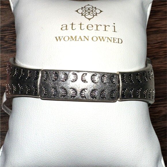 Blue Turquoise Silver Western Southwest Stretch Bracelet Ranch Wear Cowgirl - Picture 12 of 16